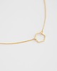 złote naszyjniki 16k Gold Plated Tiny Hexagon Necklace 4