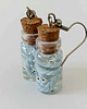 kolczyki z masy plastycznej Halloweenowe Niebieskie Kolczyki Słoiczki Robaki Tasiemiec 2