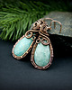 kolczyki wire wrapping Kolczyki z amazonitem 6