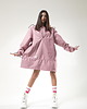 kurtki damskie Kurtka wiatrówkaanorak  longline dusty pink 3
