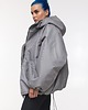 kurtki damskie Kurtka bomber hoodie oversize grey 3