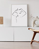 plakaty PLAKAT line art szkic kobieta akt rysunek 2