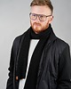 czapki i kapelusze męskie Czarny komplet męski czapka szalik męski ciepły zestaw zimowy 2