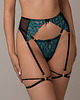 majtki damskie Turkusowe stringi z haftu Lagoon 6