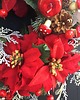 wianki bożonarodzeniowe Wianek bożonarodzeniowy czerwona poinsettia 2