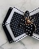 broszki Brosza Black & White z efektowym kwiatem w kropeczki New 6