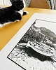 grafiki i ilustracje Linoryt  "Port de Valldemossa" (Majorka) 2