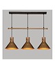 lampy wiszące Lampa Wisząca Złota z Drewnem Oro 100 cm 2