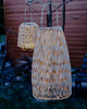 lampy zewnętrzne Duży lampion solarny rattanowy- 43 cm, FSC 1