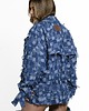 marynarki damskie Marynarka z obniżoną talią patchwork denim 1