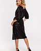 sukienki midi damskie Sukienka midi z cekinami-czarna(M-653) 2