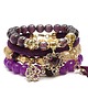 bransoletki z kamieni naturalnych Purple and citron /30-09-22/ set 2