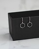 naszyjniki - inne Minimalist Hexagon Earrings in Silver 1