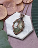 wisiory Miedziany wisiorek wire wrapping z prehnitem #410 2