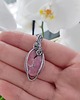 wisiory Naszyjnik Rodonit stal chirurgiczna wisiorek handmade wirewrapping 3