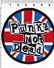 naszywki na ubrania Naszywka naprasowanka PUNKS NOT DEAD termoprzylepna haft 7cm 1