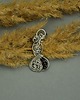 nausznice Nausznica  ażurowa na ucho czarny  agat wire wrapping 2