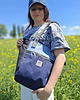 torby na ramię Niebiesko czarna torba Shopper z nubuku Idaho 1