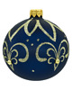bombki Bombki okrągłe granatowe ze złotym ornamentem 2
