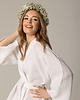 szlafroki damskie Kimono lniane Bride białe 2