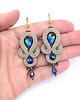kolczyki soutache Anya kolczyki sutasz romantyczne małe lekkie beżowe + multikolor 1