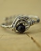 pierścionki - różne Pierścionek regulowany czarny agat wire wrapping 5