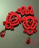 kolczyki soutache Czerwone kolczyki sutasz 2