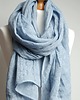 szale damskie Szal lniany damski, lniany szalik wiosenny, NIEBIESKI 1