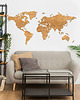 Ozdoby na ścianę Drewniana Mapa Świata 180x90x06 cm Granice 3