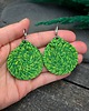 kolczyki soutache Kolczyki sutaszowe koła zielone nowoczesne codzienne Luna 1
