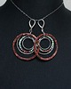 kolczyki wire wrapping Wianki  circle /chocolate/ kolczyki 7