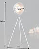 lampy do pokoju dziecka Lampa stojąca Studio biała srebrny środek 140cm 1