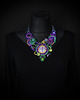kolie Naszyjnik Soutache z fioletową ważką 6