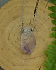 wisiory Naszyjnik jasny surowy ametyst wire wrapping 3