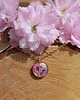 wisiory Vintage rose Złota zawieszka złoty wisiorek prawdziwe kwiaty w żywicy 1