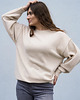 swetry damskie Sweter Cashmere Hug Ciepły Beż 1