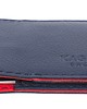 portfele męskie Portfel skórzany granatowo czaerwony cardholder 4