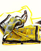 apaszki Chusta jedwabna gawroszka damska 53 x 53 cm  - MARCO MAZZINI żółty 4