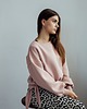 bluza bez kaptura damska Bluza OVERSIZE DAMSKA BRZOSKWINIOWY KRÓLIK Z USZAMI 3