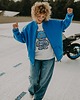 t-shirt damskie T-shirt oversize Blue Teddy dla mamy cream 4