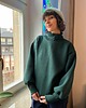 bluza bez kaptura damska Bluza LETI / butelkowa zieleń 1