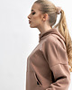 bluza z kapturem damska Bluza damska z kapturem Beż AGA 1