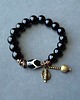 bransoletki z kamieni naturalnych Bransoletka z agatem DZI i onyksem. Amulet prezent unisex 2