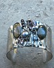 bransoletki z kamieni naturalnych Labradoryt - roślina   - BRANSOLETA MANKIET  CUFF 6