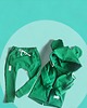 chłopiec - inne Dres dziecięcy zielony bluza z uszami spodnie typu baggy 3