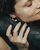 kolczyki srebrne PEARL / glossy silver earrings with white pearl 6