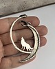 kolczyki wire wrapping Srebrne kolczyki - wilk i księżyc 2