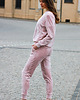 komplety damskie Dres damski,bluza,spodnie,pudrowy róż 3