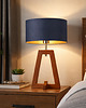 lampy stołowe Drewniana lampka stołowa z abażurem CLIO GOLD 2