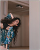 bluzki kimonowe damskie Jedwabne 100% kimono w kwiaty, Haori 2